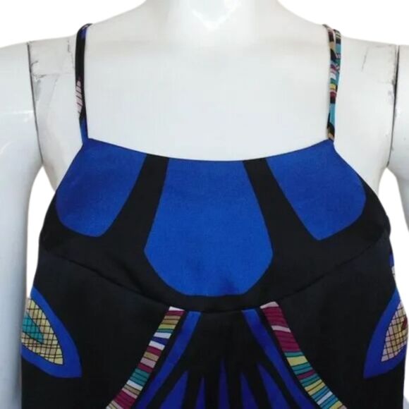 NICOLE Cami/Ultra Mini Dress, S, Bold print, Spag Straps, Hi-low, Knotted back - Picture 4 of 15